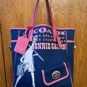 Coach Limited Edition Bonnie Cashin Navy Canvas Tote